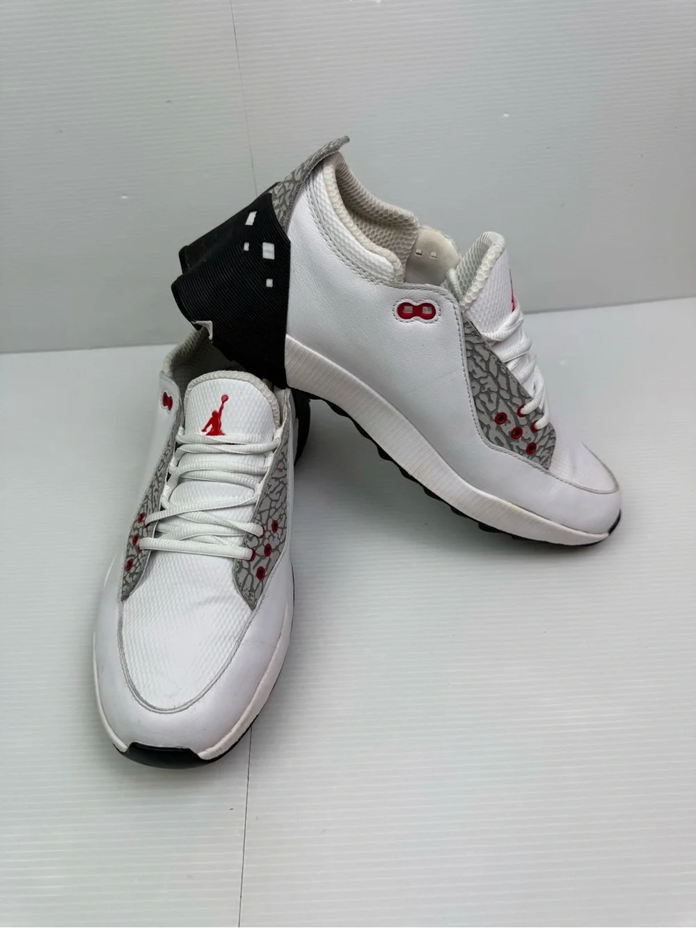 NIKE Jordan ADG 2 Golf Shoe ELEPHANT PRINT WHITE/BLACK Men’s 9.5 CT7812-100 READ